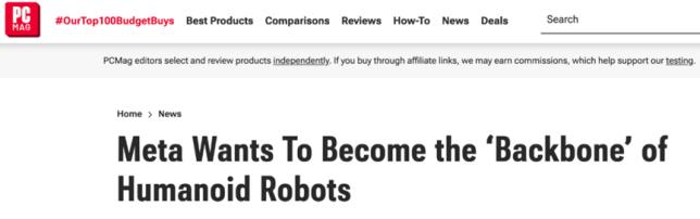 打造机器人行业的“安卓”,Meta的野心能否照进现实?(图1) 打造机器人行业的“安卓”,Meta的野心能否照进现实?(图1)