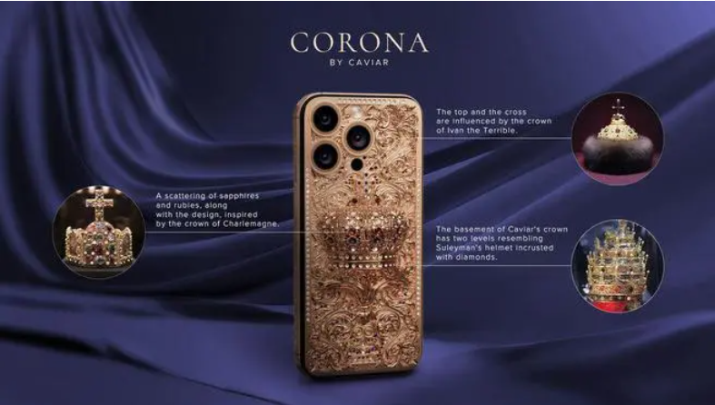 最贵苹果手机登场，机身镶嵌402颗钻石(图2)