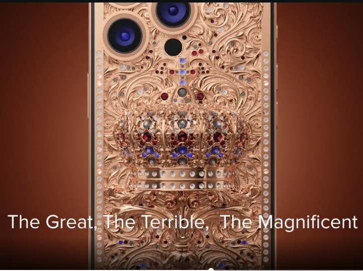 最贵苹果手机登场，机身镶嵌402颗钻石(图3)