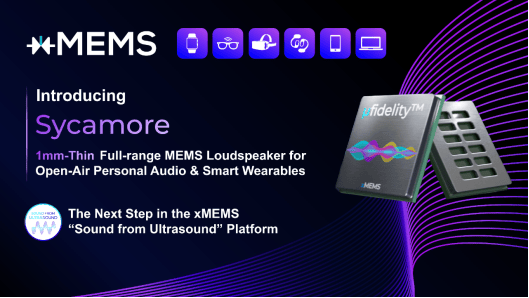 xMEMS震撼发布Sycamore：开创性1毫米超薄全频MEMS微型扬声器(图1)