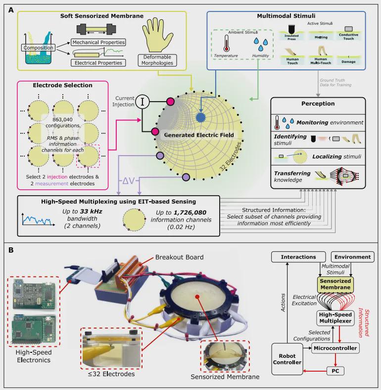 剑桥Science子刊新作：颠覆传感器堆砌，用一块水凝胶实现172万触觉通道(图3)