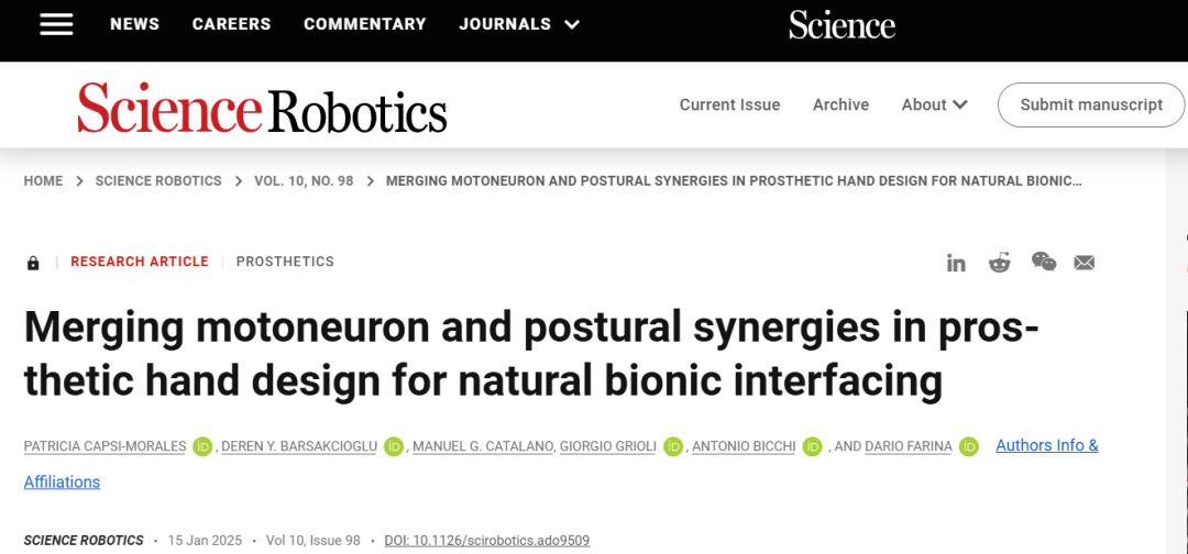 ​Science Robotics新成果 | 多国团队联合打造自然仿生假肢接口(图2)