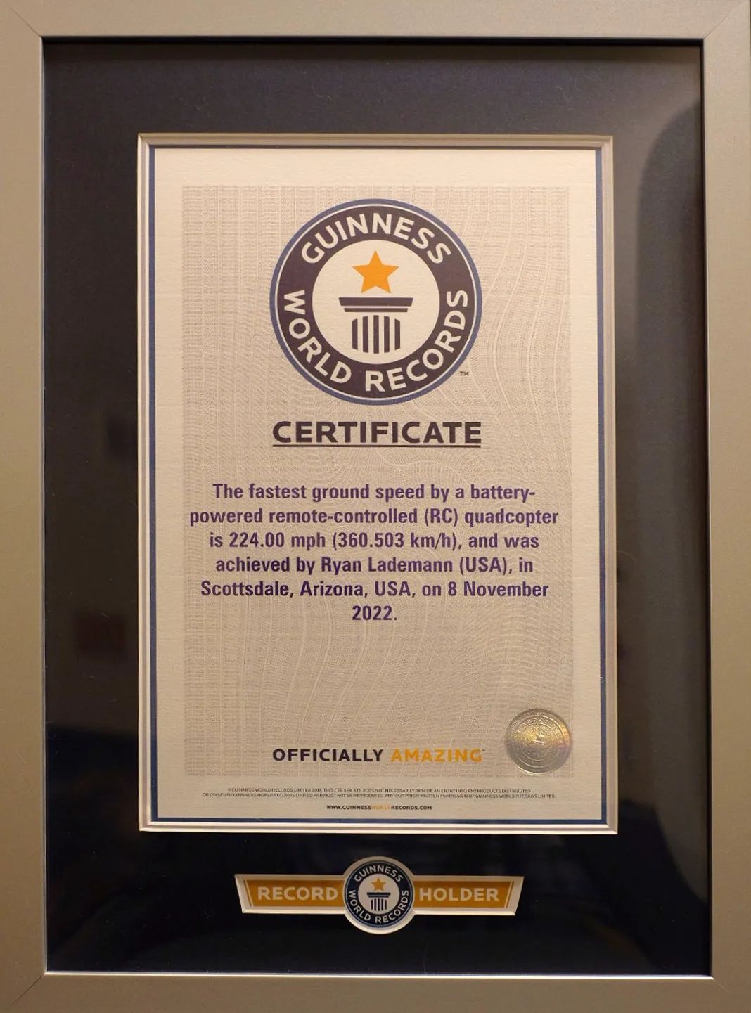 360km/h！美国工程师研发四轴无人机破吉尼斯世界纪录，速度堪比高铁！(图4)